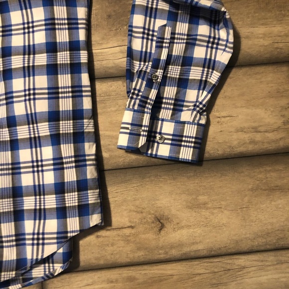 EXPRESS Men’s Modern Fit Blue/White/Black Sz Large - Picture 4 of 5